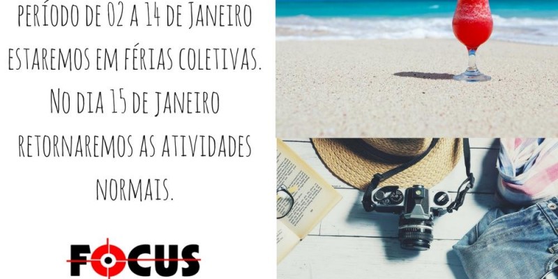 Férias Coletivas em Janeiro!