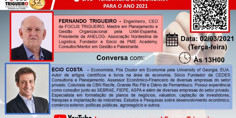 LIVE - TENDÊNCIAS DA ECONOMIA  PARA O ANO 2021 - 02/03/2021