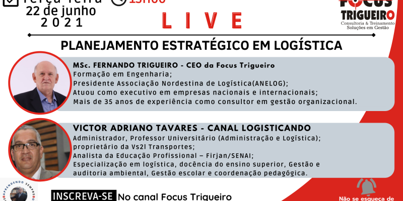 LIVE - PLANEJAMENTO ESTRATÉGICO EM LOGÍSTICA - 22/06/2021