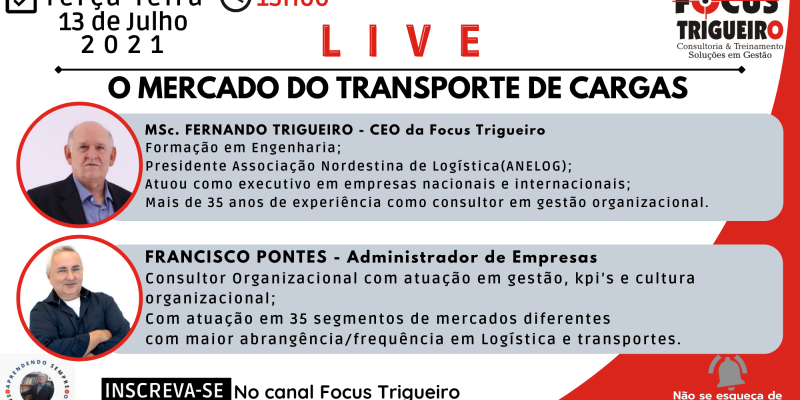 LIVE - O MERCADO DO TRANSPORTE DE CARGAS(13/08/2021)