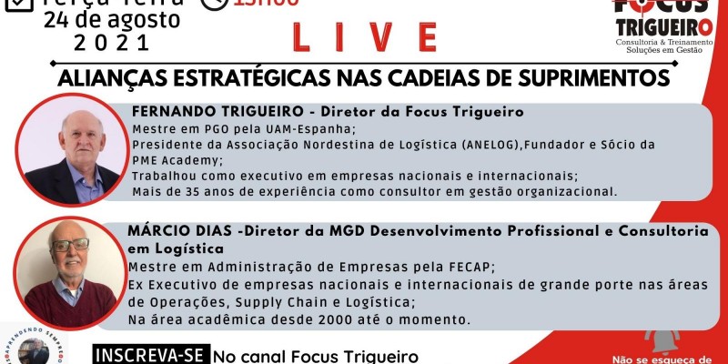 LIVE - ALIANÇAS ESTRATÉGICAS NAS CADEIAS DE SUPRIMENTOS (24/08/2021)