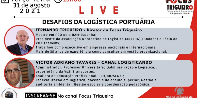 LIVE - DESAFIO DA LOGÍSTICA PORTUÁRIA (31/08/2021)