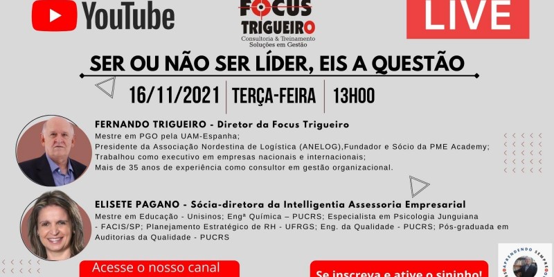 LIVE - SER OU NÃO SER LÍDER, EIS A QUESTÃO (16/11/2021