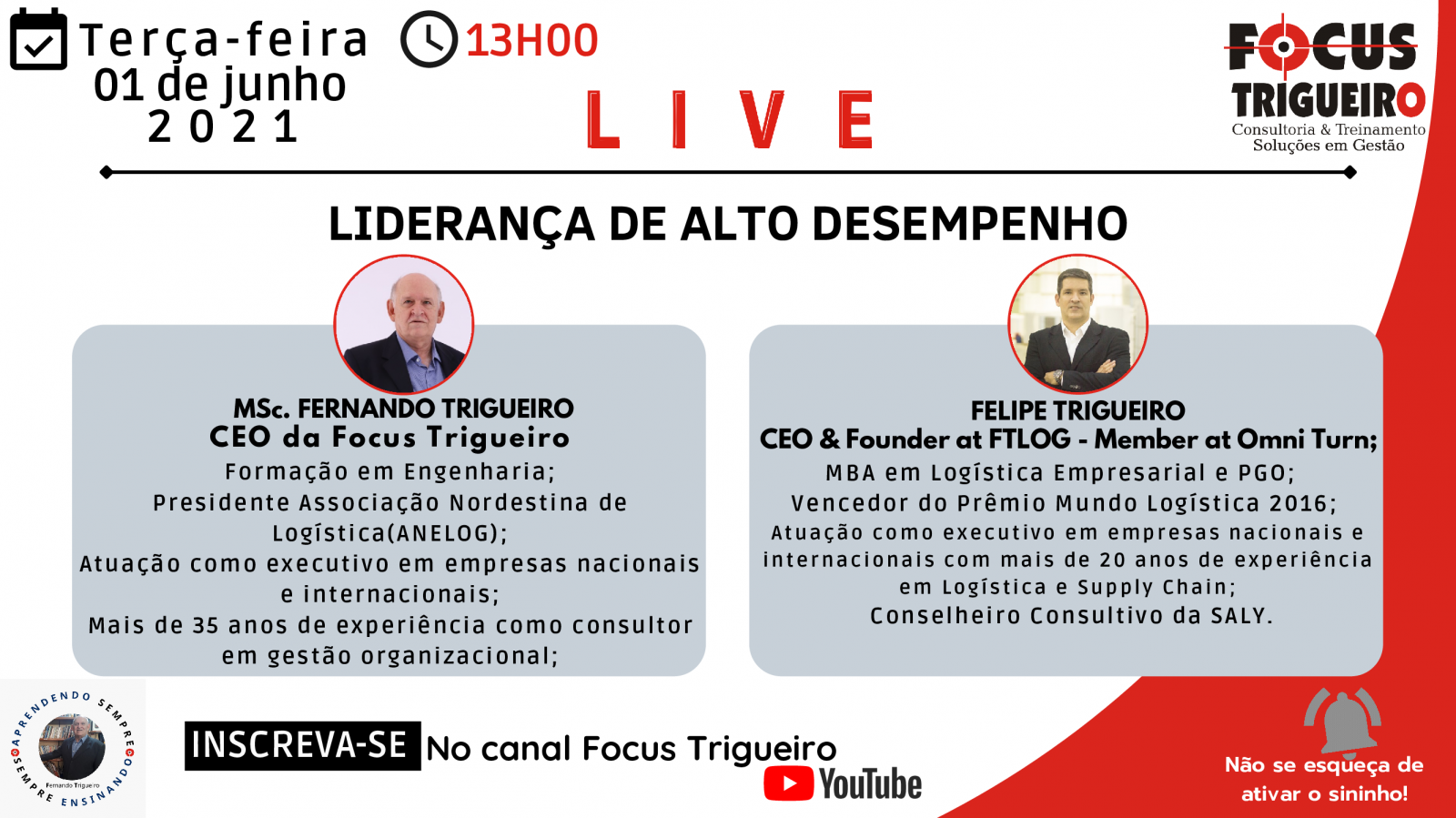 LIVE - LIDERANÇA DE ALTO DESEMPENHO - 01/06/2021