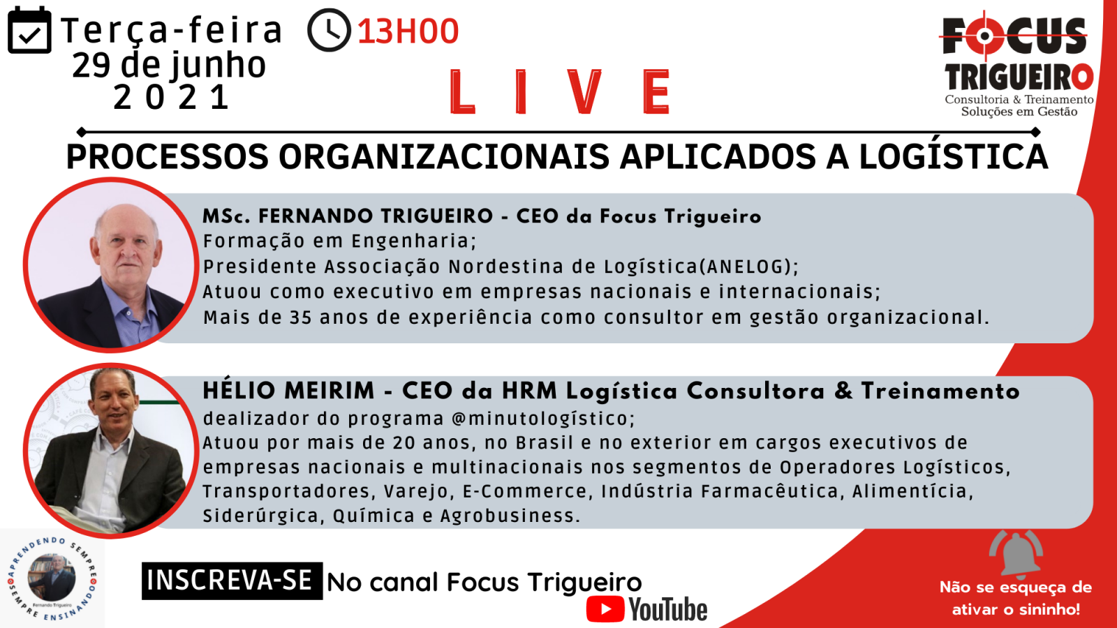 LIVE - PROCESSOS ORGANIZACIONAIS APLICADOS A LOGÍSTICA (29/06/2021)