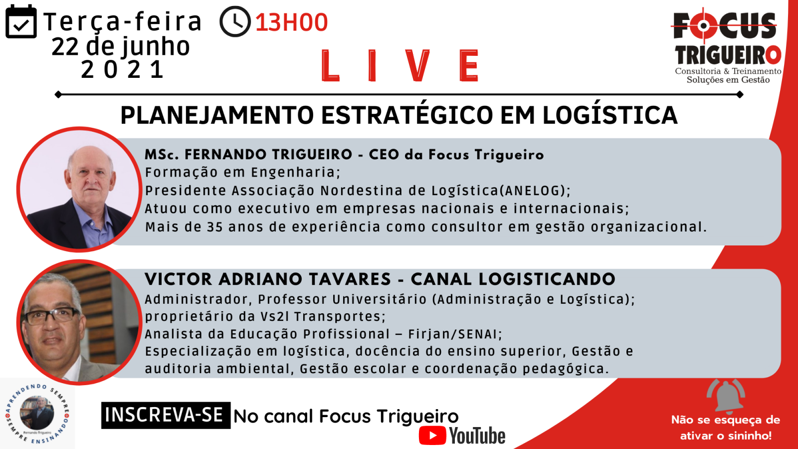 LIVE - PLANEJAMENTO ESTRATÉGICO EM LOGÍSTICA - 22/06/2021