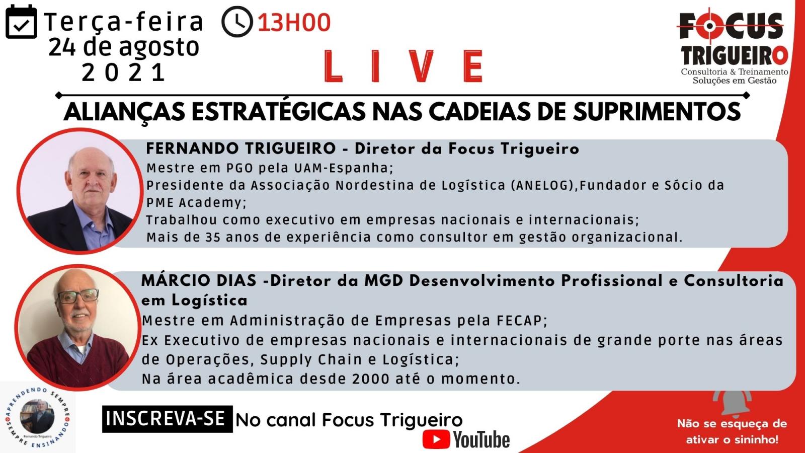 LIVE - ALIANÇAS ESTRATÉGICAS NAS CADEIAS DE SUPRIMENTOS (24/08/2021)