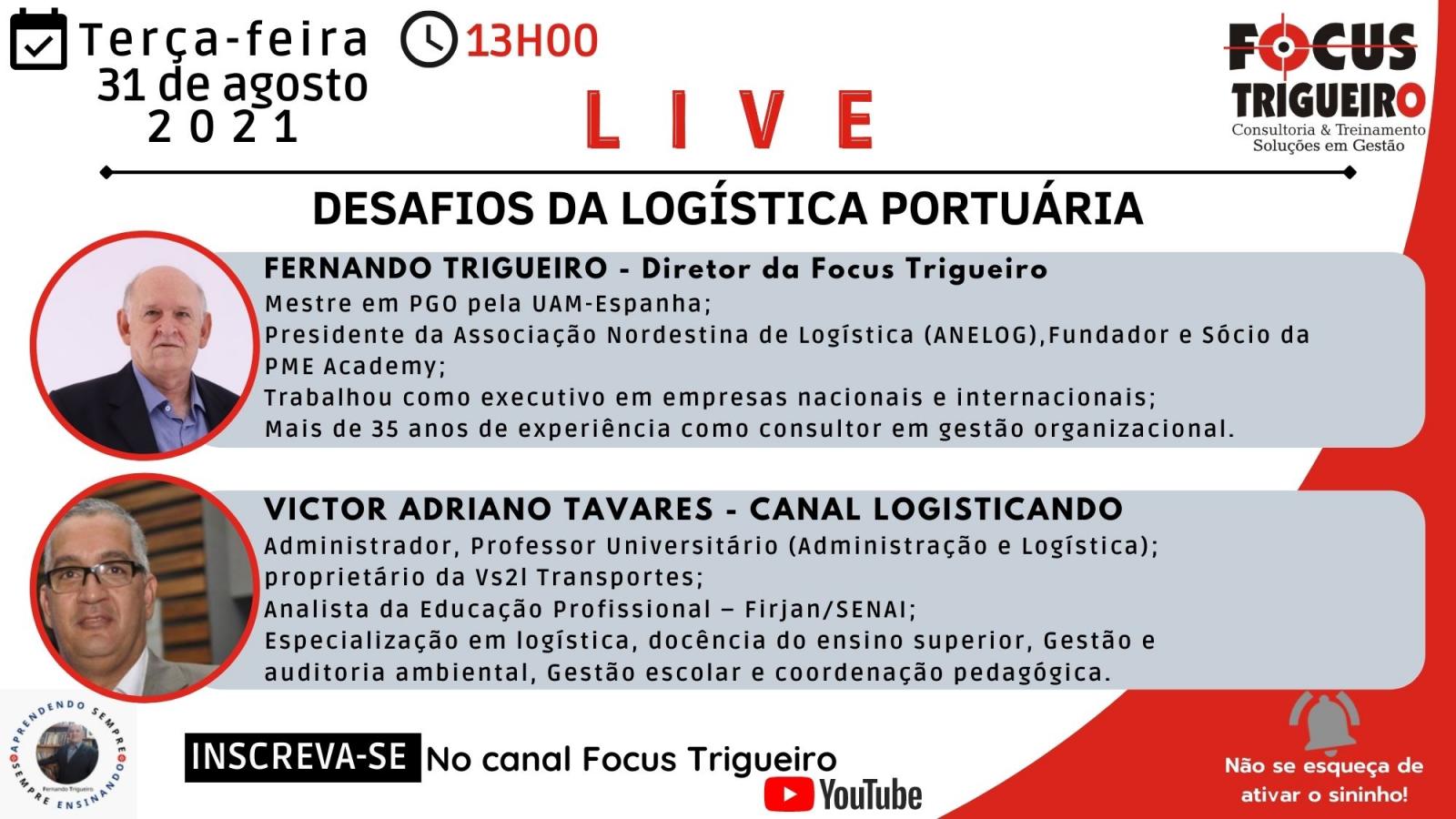 LIVE - DESAFIO DA LOGÍSTICA PORTUÁRIA (31/08/2021)