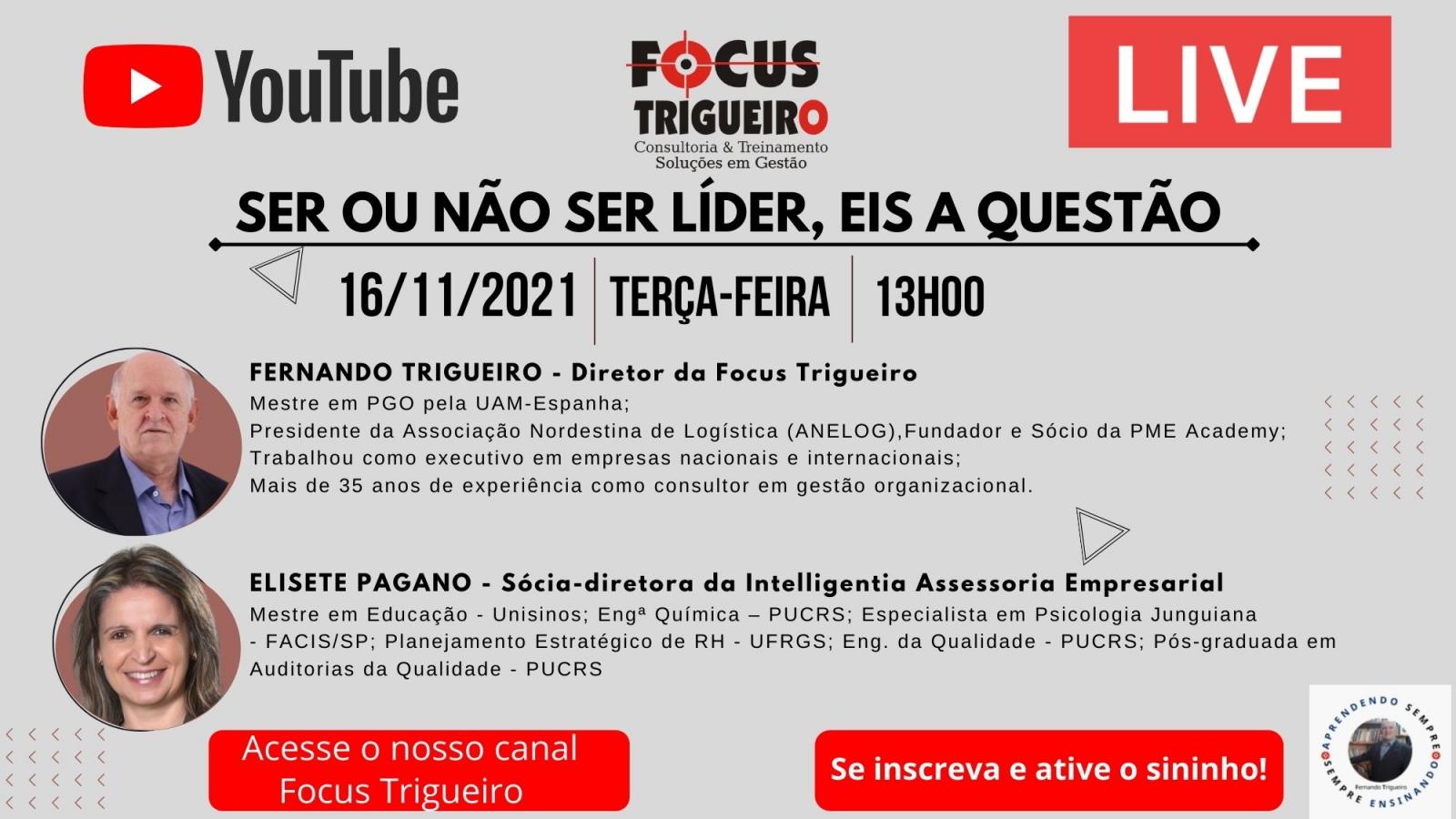 LIVE - SER OU NÃO SER LÍDER, EIS A QUESTÃO (16/11/2021 LIVE - SER OU NÃO SER LÍDER, EIS A QUESTÃO (16/11/2021