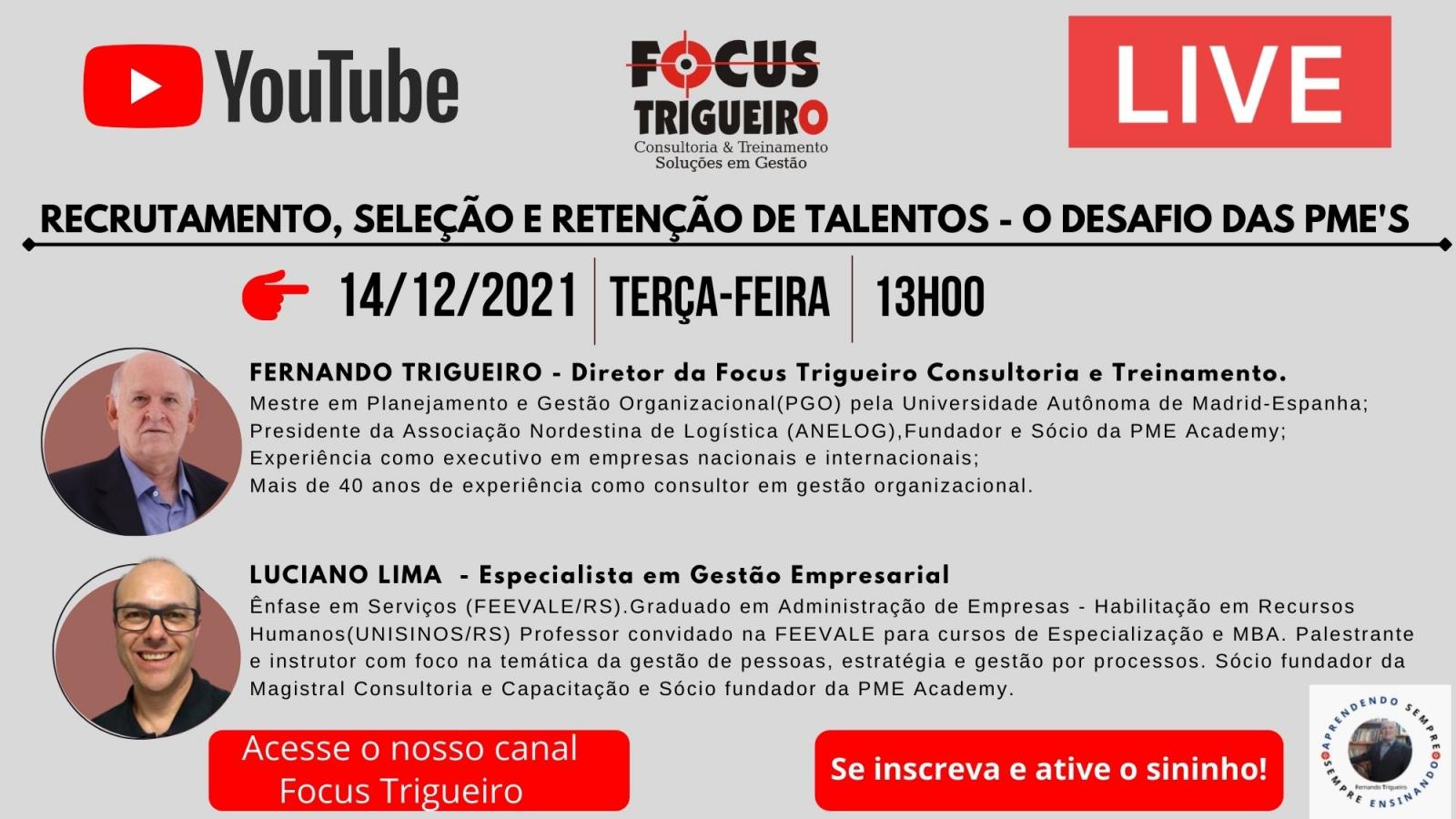 LIVE - RECRUTAMENTO, SELEÇÃO E RETENÇÃO DE TALENTOS - O DESAFIO DAS PME LIVE - RECRUTAMENTO, SELEÇÃO E RETENÇÃO DE TALENTOS - O DESAFIO DAS PME